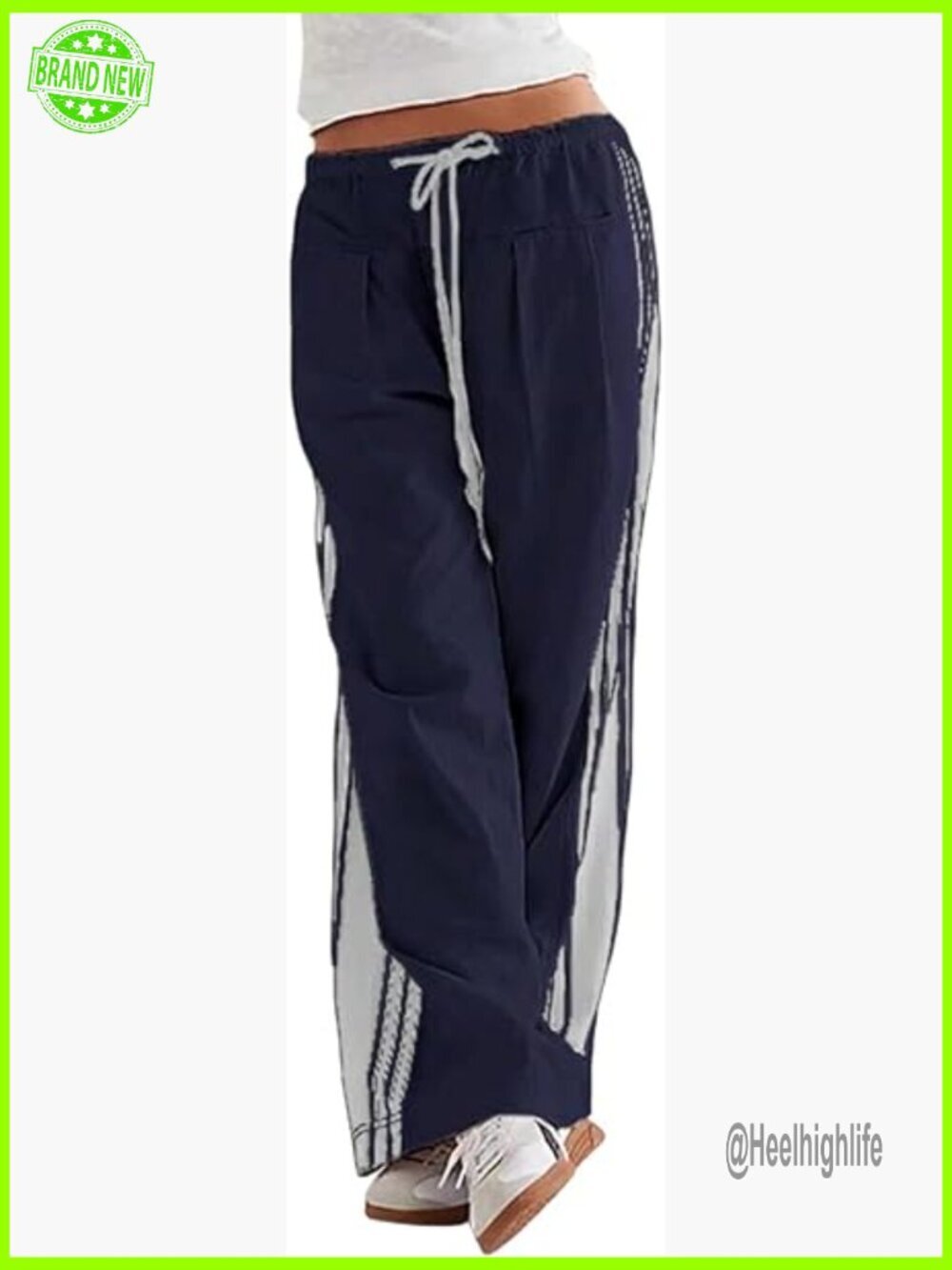 Wide Leg Palazzo Pants with Drawstring Waist and Pockets
